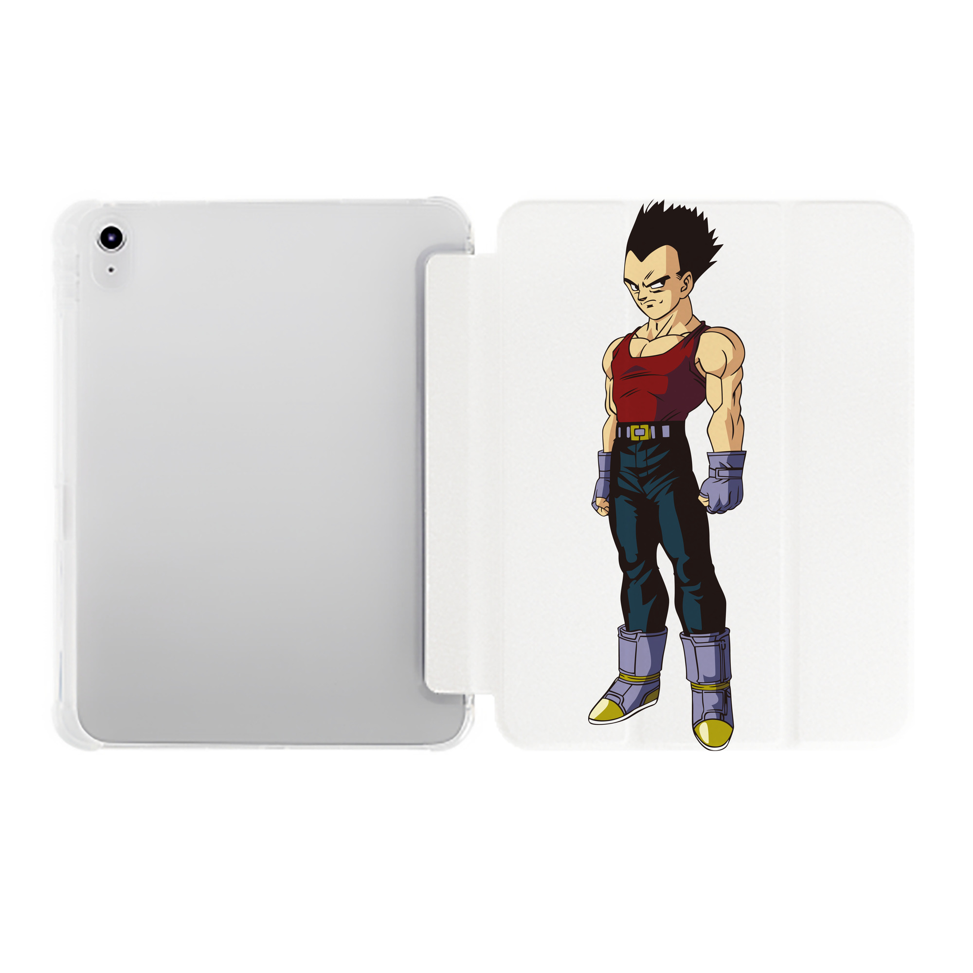 （画像用） ドラゴンボール ベジータ四世（Bejīta Yonsei）DRAGON BALL Vegeta IV IPad ケース ペン収納付き 三つ折りスタンド PUレザー×シリコン 対応機種9.5/10.5/10.9インチ
